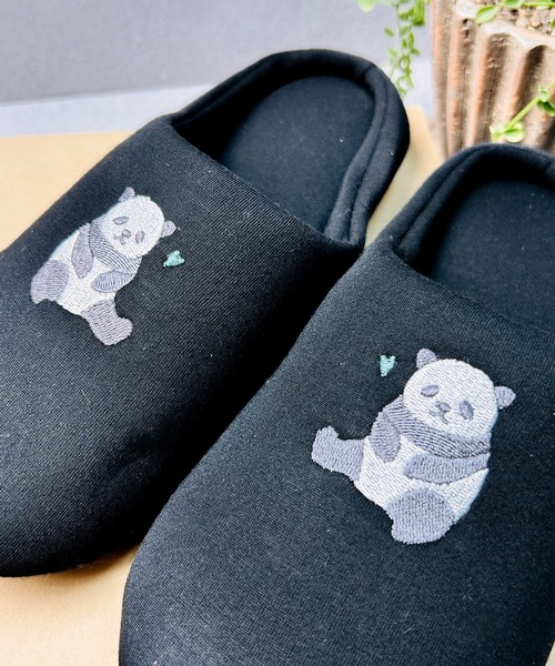 CALIFORNIA OUTFITTERS スリッパ 3-10B27 アニマル刺繍 スリッパ