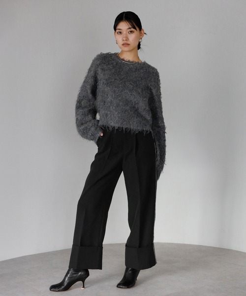 ENC ニット セーター teddybear shaggy cropped pullover / テディ