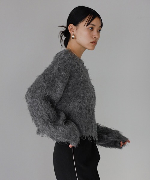 ENC ニット セーター teddybear shaggy cropped pullover / テディ