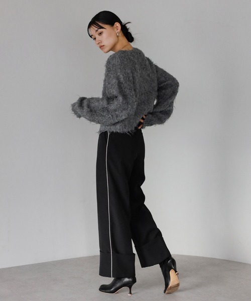 ENC ニット セーター teddybear shaggy cropped pullover / テディ