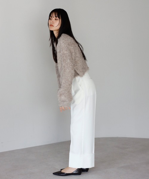 ENC ニット セーター teddybear shaggy cropped pullover / テディ