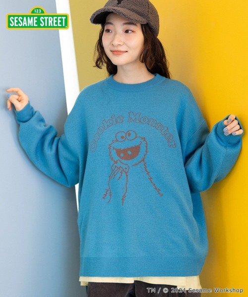 niko and…（ニコアンド） ニット セーター 「SESAME STREET(セサミ