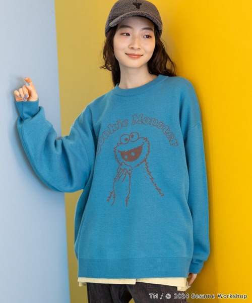 niko and…（ニコアンド） ニット セーター 「SESAME STREET(セサミ