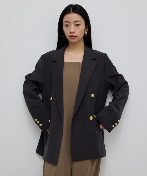 金釦オーバーサイズダブルブレストジャケット Mila Owen（ミラオーウェン）の「金釦オーバーサイズダブル