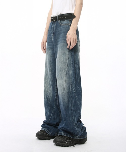 vivastudio バギーデニム CORPUS TOKYO ジーンズ ライトニングウォッシュ ワイド バギー