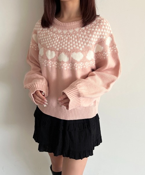 apres jour（アプレジュール） ニット セーター ハートノルディック