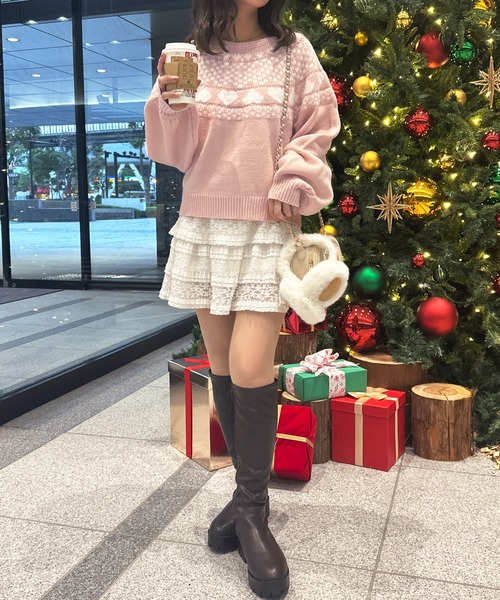 apres jour（アプレジュール） ニット セーター ハートノルディック