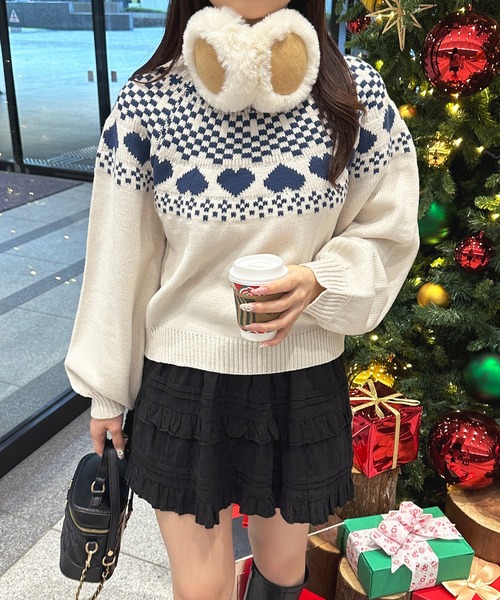 apres jour（アプレジュール） ニット セーター ハートノルディック