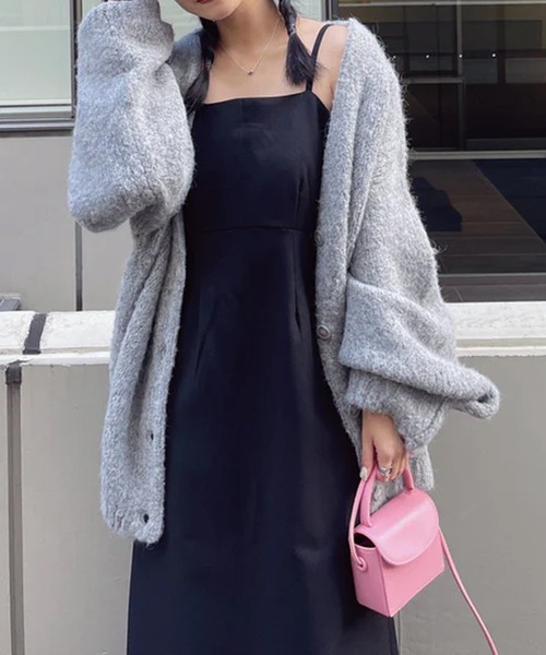 カーディガン ふわもこアルパカウールカーデ レディース カーディガン ふわもこアルパカウールカーデ レディース