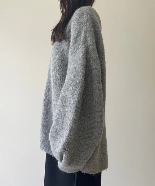 カーディガン ふわもこアルパカウールカーデ レディース カーディガン ふわもこアルパカウールカーデ レディース