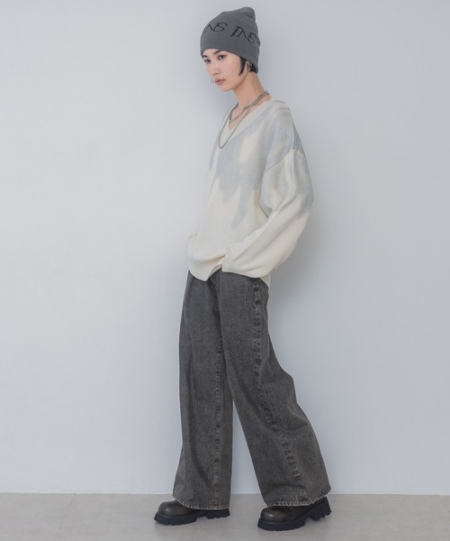 お取り置き中の為購入不可！！！girlish♡ツノニット JEANASIS ニット帽 ニットキャップ JSロゴニットワッチ/291123
