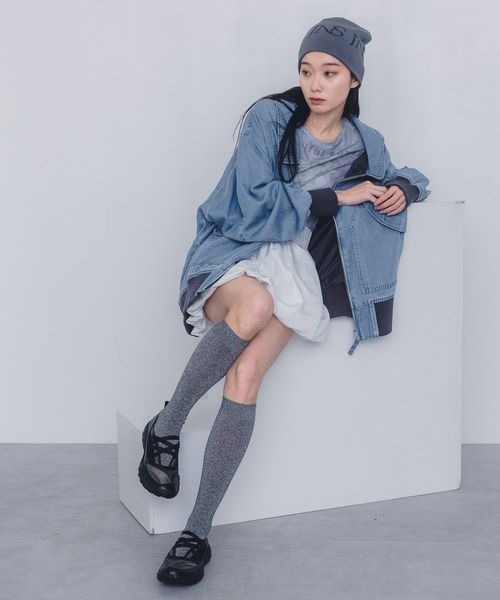 お取り置き中の為購入不可!!!girlish♡ツノニット JEANASIS ニット帽 ニットキャップ JSロゴニットワッチ/291123