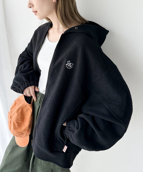 bow.a ジップアップジャケット　ブラック Java ジップアップブルゾン SMALL ブラック レディース : ZOZOTOWN