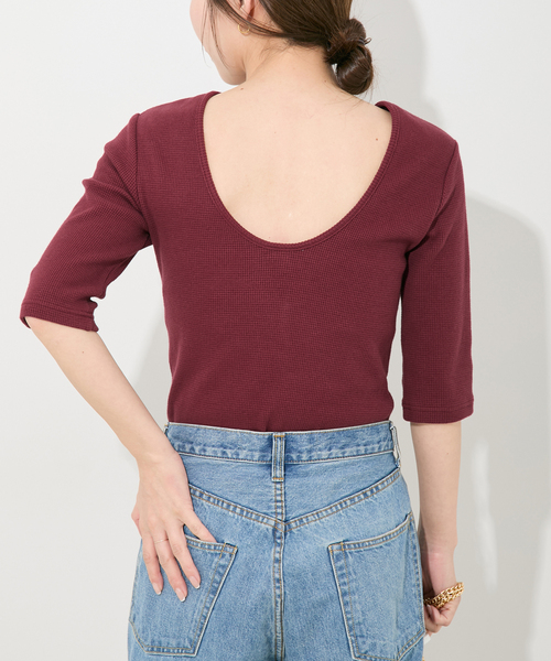 tシャツ ストレッチサーマルカップツキTOPS レディース