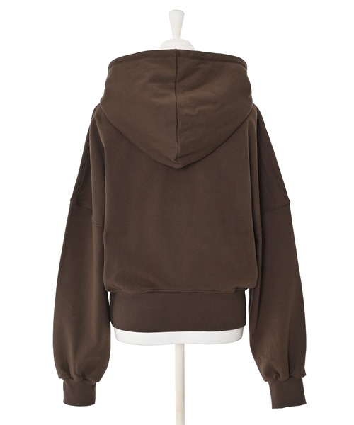 パーカー 「Narcissus」クロップドロゴパーカー レディース パーカー Y2KクロップドZIPパーカー レディース メンズ