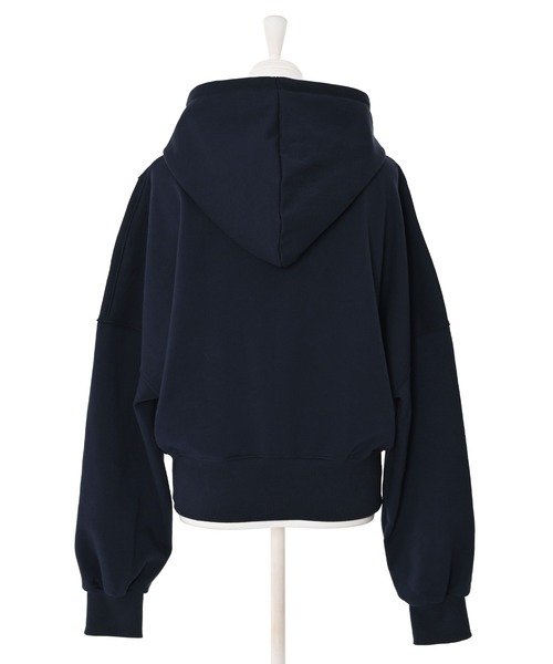 パーカー 「Narcissus」クロップドロゴパーカー レディース パーカー Y2KクロップドZIPパーカー レディース メンズ