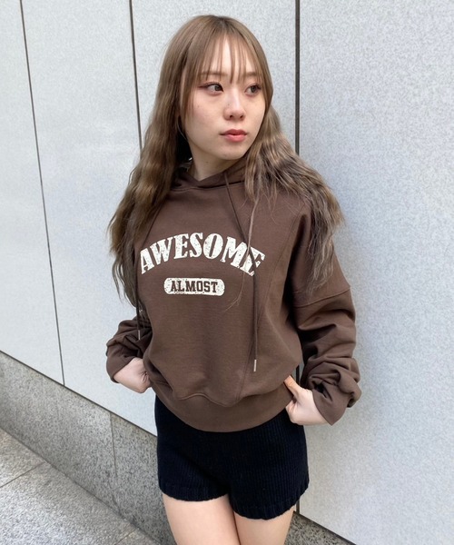 パーカー 「Narcissus」クロップドロゴパーカー レディース Narcissus パーカー 「Narcissus」クロップドロゴパーカー