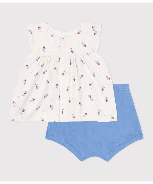 PETIT BATEAU（プチバトー） ブラウス シャツ ベビー2点セット キッズ 