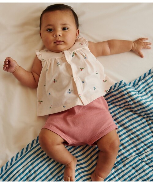 PETIT BATEAU（プチバトー） ブラウス シャツ ベビー2点セット キッズ