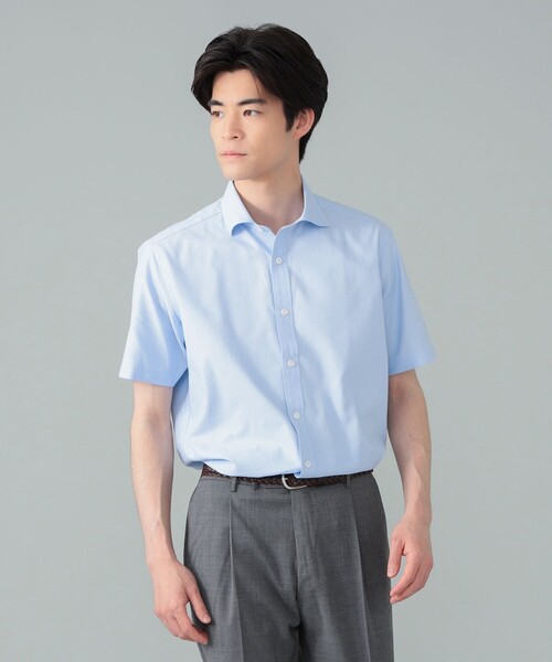 【新品】BEAMS F COOLMAX (R) カラミ ボタンダウンシャツ L BEAMS F（ビームスF）COOLMAX (R) カラミ ボタンダウンシャツ