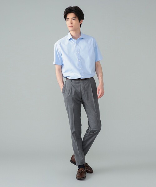 BEAMS F シャツ 「クールビズにおすすめ」COOLMAX(R) カラミ