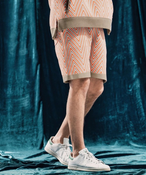 パンツ mp13342-Airy yarn wide herringbone shorts ニットショートパンツ メンズ_19