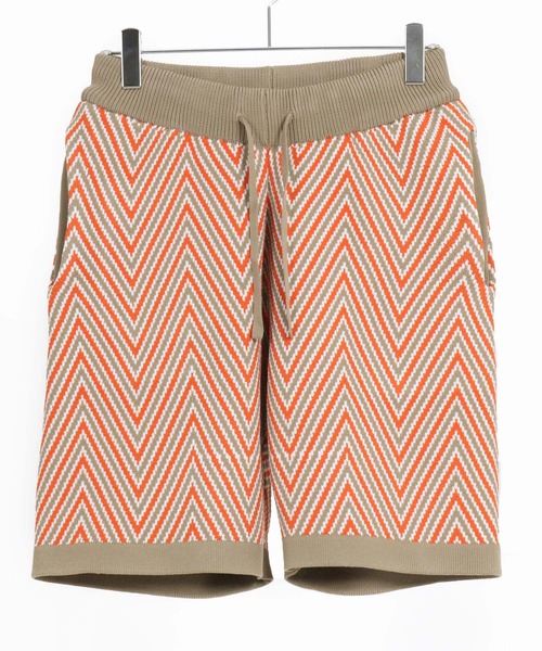 パンツ mp13342-Airy yarn wide herringbone shorts ニットショートパンツ メンズ_24