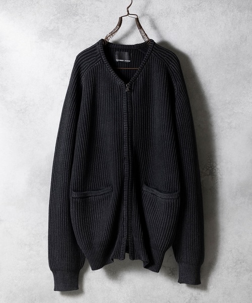 NUMBER (N)INE カーディガン VINTAGE OVERDYE ACID WASHED ZIP