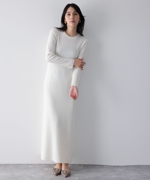 「Chaos」 ニットワンピース FREE チャコール レディース_画像3