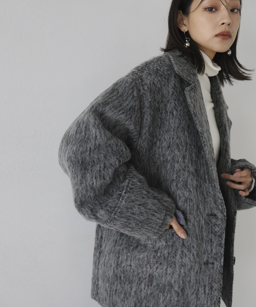 hellam（ヘラム） ピーコート FREE 杢グレー レディース : ZOZOTOWN