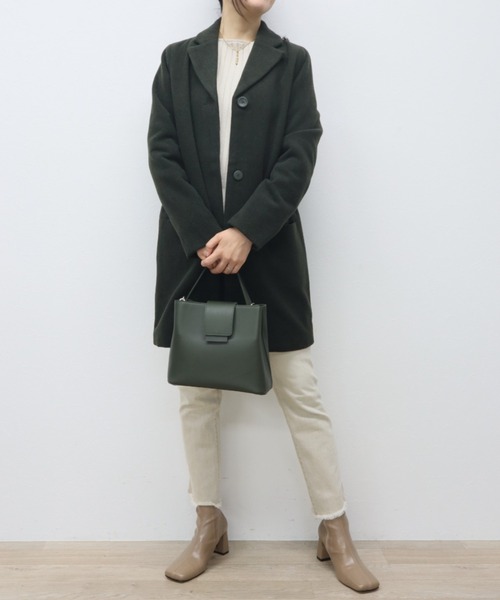 aunt lily」 チェスターコート 9号 カーキ レディース : ZOZOTOWN