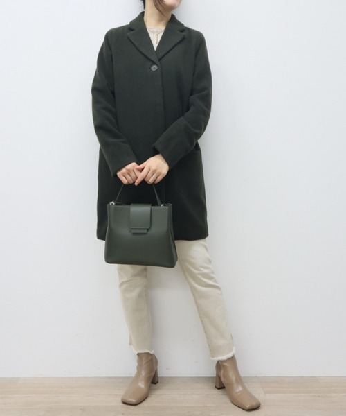 aunt lily」 チェスターコート 9号 カーキ レディース : ZOZOTOWN