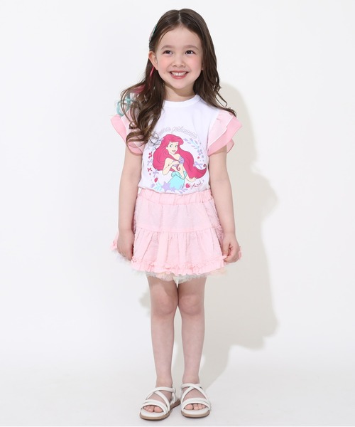 モコモコ　コンダクター　ディズニープリンセス　Tシャツ　サイズ2 M Disney tシャツ ディズニー プリンセス / フリルTシャツ 0325K