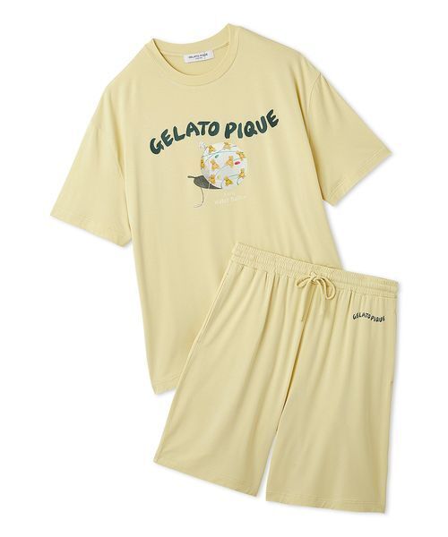 【HOMME】レーヨンロゴ柄パジャマセット Amazon | [GELATO PIQUE] ジェラートピケ オム メンズ 接触冷感