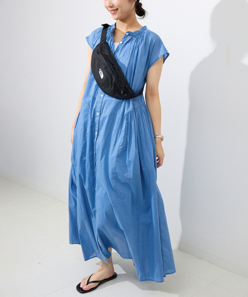 ▪️未使用品▪️SLOBEIENA☆コットンボイルワンピース☆ブルー SLOBE IENA ワンピース コットンボイルサイドティアード