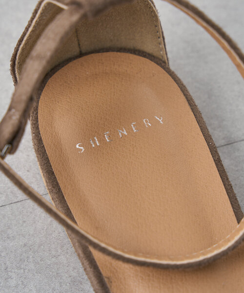 SHENERY サンダル スクエアトゥストラップサンダル レディース