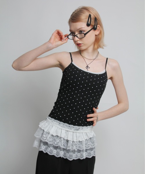 アンドマリー　ブラックレースキャミソール Everyday lace camisole