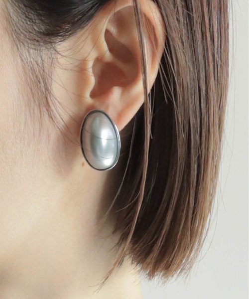 rapiecage（ラピエサージュ） イヤリング グレーマベパールイヤリング