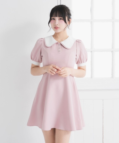 DearMyLoveRose（ディアマイラブローズ） ワンピース 配色角襟セーラー