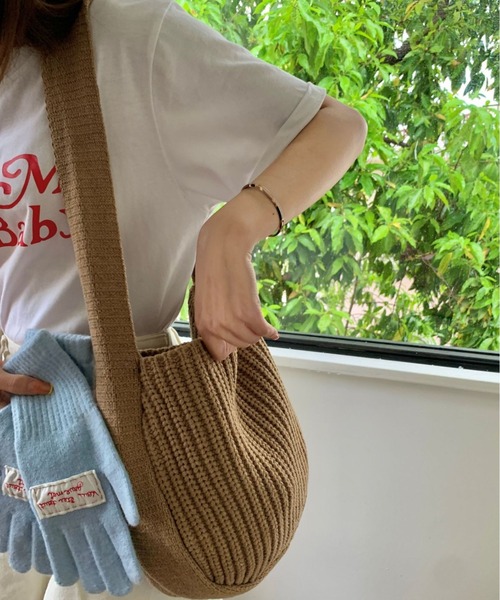 【大人気】グリッター ニット プリーツ ショルダーバッグ (6 色) ショルダーバッグ バッグ ニット レディース : ZOZOTOWN Yahoo