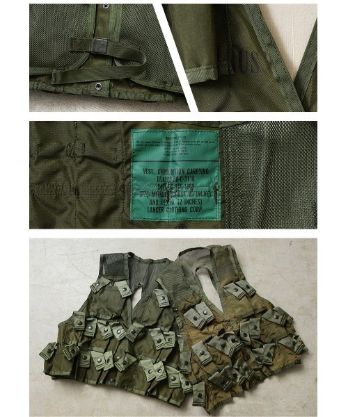 【実物美品】アメリカ軍1918年製グレネードキャリアーベスト MILITARY（ミリタリー） ベスト ジレ 実物 新品 デッドストック 米軍