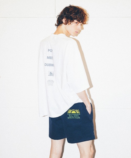 tシャツ POET MEETS DUBWISE/ポエトミーツダブワイズ LOGO Loose Fit T-shirt レディース