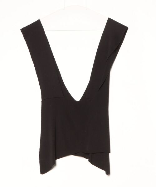 「CORNERS」 「Riche glamour」Vネックニット M ブラック レディース_画像2