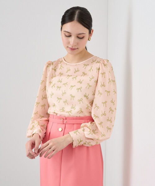 「ANAYI」 長袖ブラウス 36 ピンクベージュ レディース