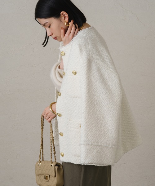 Loungedress（ラウンジドレス） ノーカラージャケット FREE グレー