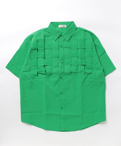 「aimoha」 半袖シャツ X-LARGE グリーン メンズ_画像5