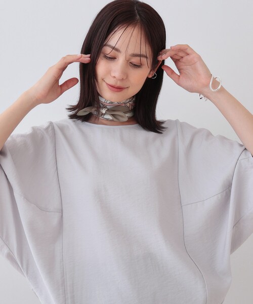 INDIVI（インディヴィ） ブラウス シャツ 半袖 「洗える／5分袖／UV