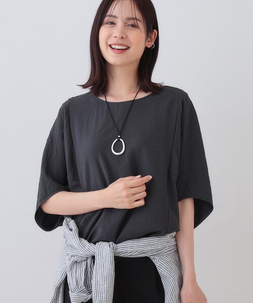 23区 tシャツ 「接触冷感/洗える」ツイストコットンプレー