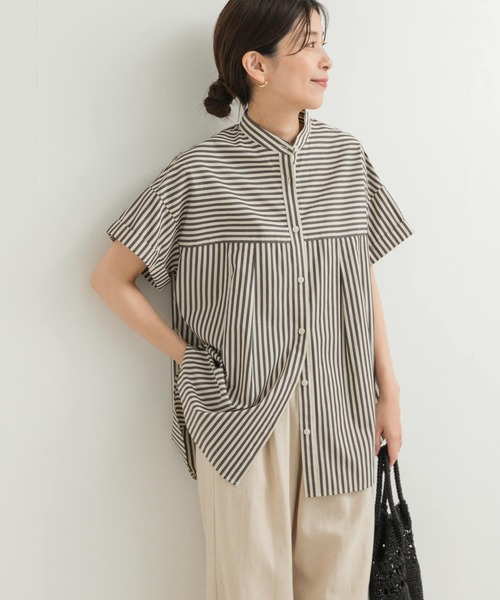 ブラウス シャツ ストライプタックシャツ レディース URBAN RESEARCH DOORS ブラウス シャツ ストライプロールアップ