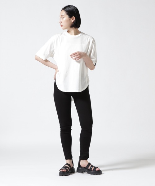 「UJOH」 半袖Tシャツ 2 チャコール レディース